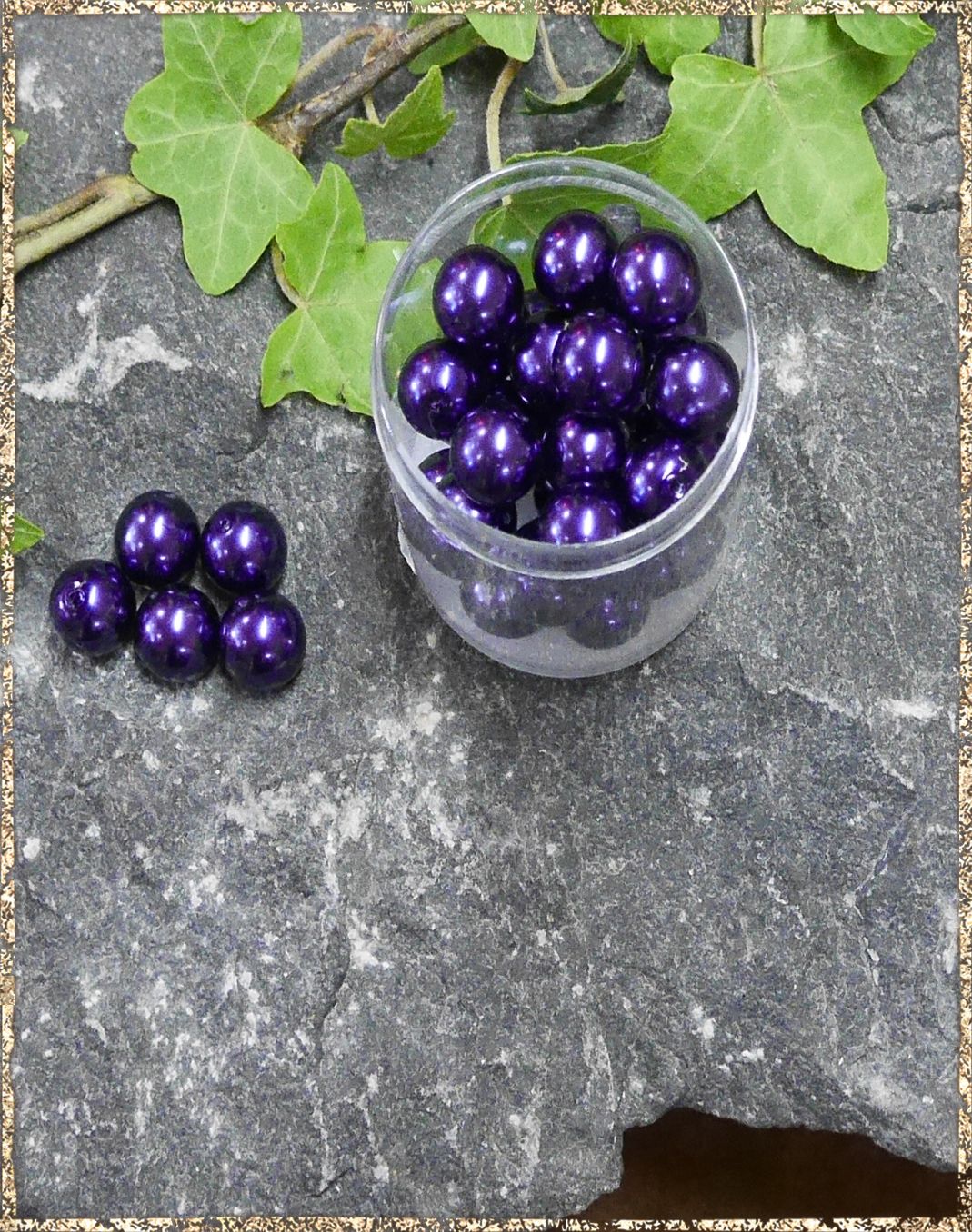 Perlen violett 10 mm